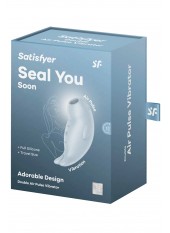 Stimulateur de clitoris vibration et air pulsé USB bleu Seal You Soon Satisfyer - CC597851