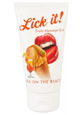 Lubrifiant et gel de massage végétalien comestible sex on the beach goût fruité 50ml - R629510