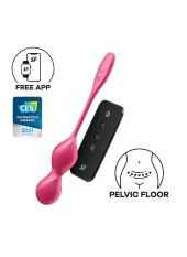 Boules de Geisha vibrantes télécommandées fushia Love Birds 2 Satisfyer - CC597866