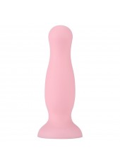 Plug anal ventouse rose pastel taille M - A-001-M-PNK