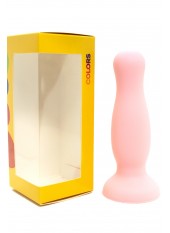 Plug anal ventouse rose pastel taille M - A-001-M-PNK