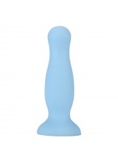 Plug anal ventouse bleu pastel taille S - A-001-S-BLU