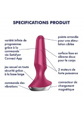 Plug anal vibrant connecté USB ilicious 2 Berry Satisfyer - CC597276