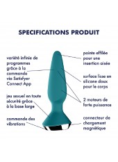 Plug anal vibrant connecté USB ilicious 1 Petrol Satisfyer - CC597214