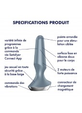 Plug anal vibrant connecté USB ilicious 2 Ice blue Satisfyer - CC597290