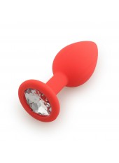 Plug rouge bijou cristal Large - DB-RY069CRED