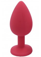 Plug rouge bijou cristal Large - DB-RY069CRED