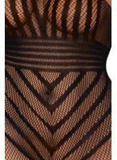 Bodystocking en résille grande taille - DG0402XBLK