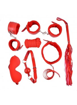 Ensemble Bondage rouge - 10 pièces - SOM-013RED