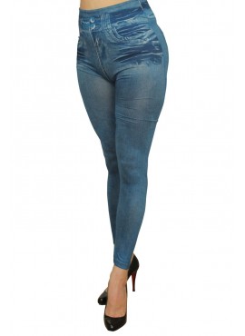 Legging bleu effet jean usé - FD1014