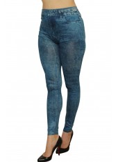 Legging bleu effet jean délavé - FD1016