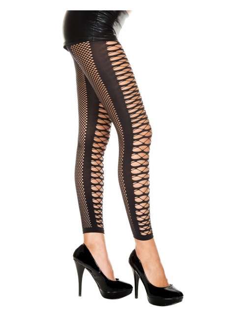 Leggings noir sexy lanières - MH35002BLK