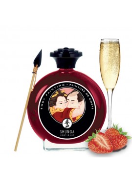 Peinture de corps comestible fraise vin pétillant 100ml - CC817002