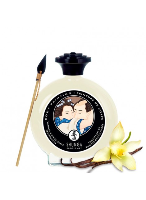 Peinture de corps comestible vanille chocolat blanc 100ml - CC817001