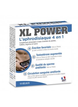 XL Power aphrodisiaque 4 en 1, 10 gélules - LAB32