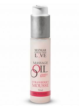 Huile de massage comestible mousse de fraise 50ml - SEZ003