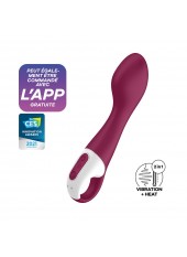 Vibromasseur point G chauffant connecté USB rouge Hot Spot Satisfyer - CC597782