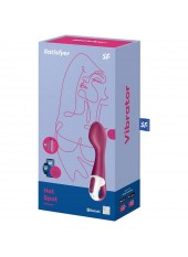 Vibromasseur point G chauffant connecté USB rouge Hot Spot Satisfyer - CC597782