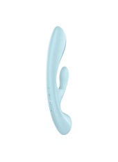 2 en 1 Rabbit point G avec stimulateur de clitoris et Wand Bleu USB Triple Oh Satisfyer - CC597813