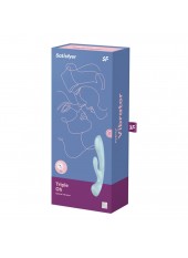 2 en 1 Rabbit point G avec stimulateur de clitoris et Wand Bleu USB Triple Oh Satisfyer - CC597813