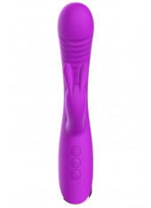 Vibromasseur triple stimulation très puissant violet USB - WS-NV062PUR