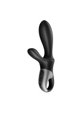 Vibromasseur rabbit noir USB, chauffant et connecté Heat Climax Satisfyer - CC597791