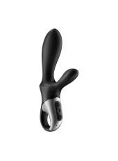 Vibromasseur rabbit noir USB, chauffant et connecté Heat Climax Satisfyer - CC597791