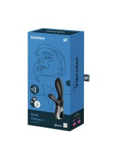 Vibromasseur rabbit noir USB, chauffant et connecté Heat Climax Satisfyer - CC597791