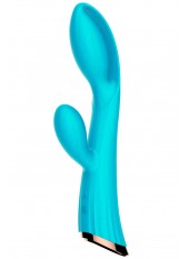 Vibromasseur bleu avec stimulateur de clitoris LRIS USB - LRISBLUE