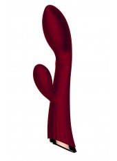 Vibromasseur rouge avec stimulateur de clitoris LRIS USB - LRISRED