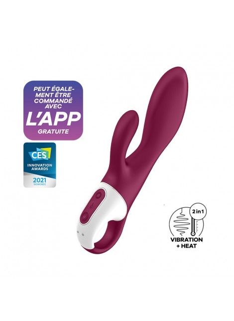 Rabbit chauffant connecté USB rouge Heated Affair Satisfyer - CC597783