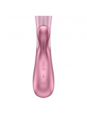 Vibromasseur rabbit rose chauffant USB connecté Hot Lover Satisfyer - CC597747