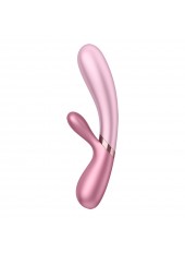 Vibromasseur rabbit rose chauffant USB connecté Hot Lover Satisfyer - CC597747