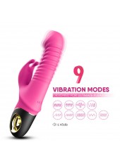 Vibromasseur rose Rabbit Va et Vient avec rotation - USK-V09PNK