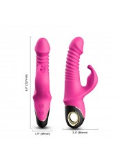 Vibromasseur rose Rabbit Va et Vient avec rotation - USK-V09PNK