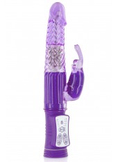 Vibromasseur rabbit violet 2 moteurs et billes rotatives USB - CC5702010201