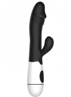 Vibromasseur rabbit noir avec gland 30 programmes - CR-VA001BLK