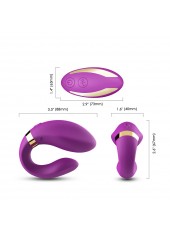 Vibromasseur forme U Violet pour couple avec double moteurs - USK-GZ02PUR