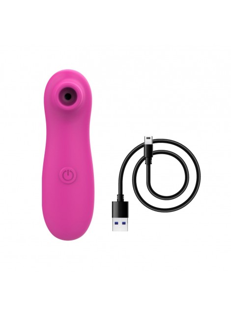 Stimulateur de clitoris par vibrations sur membrane rechargeable USB rose 10 Vitesses De Voyage - ZK003CPNK