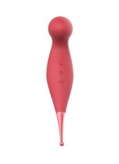 Oiseau du Paradis - Vibromasseur 2 en 1 avec vibration clitoridienne par membrane et embout stimulateur rouge - CR-820RED