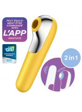 Vibromasseur et stimulateur clitoridien jaune Dual Love Satisfyer - CC5972570104