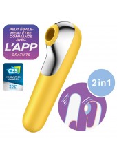 Vibromasseur et stimulateur clitoridien jaune Dual Love Satisfyer - CC5972570104