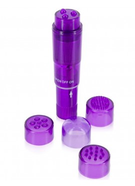 Stimulateur de clitoris violet têtes changeables - CC570033