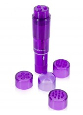 Stimulateur de clitoris violet têtes changeables - CC570033