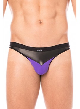 Jock violet simili cuir brillant - LM2001-27PUR