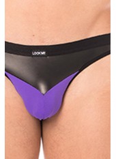 Jock violet simili cuir brillant - LM2001-27PUR