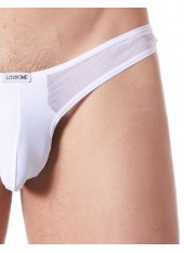 String blanc sexy avec fine résille - LM805-57WHT