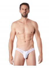 String blanc sexy avec fine résille - LM805-57WHT