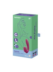 2 en 1 Vibromasseur point G avec stimulateur clitoris connecté USB rouge Sunray Satisfyer - CC597807