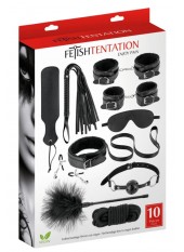 Coffret BDSM 10 produits en cuir vegan Fetish tentation - CC520182001020